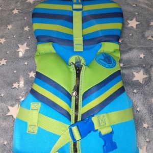 Infant life jacket up to 30 pounds.